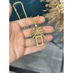 Gram Altınlık Fiyonk Burgu Kolye (65 cm)