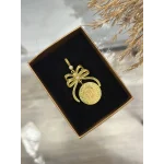 Yarım Altınlı Fiyonk Kolye Ucu