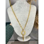 Çeyreklik Sarkaç Model Nazarlı Arpa Kolye (58 cm)