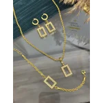 Gram Altınlık Küpeli Set (Kolye 65 cm)