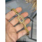 Gramlık Hasır Çerçeveli Çift Sıra Burgu Bileklik (17+4 cm)