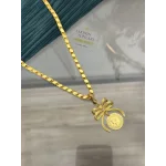 Arpa Zincirli Çeyrekli Fiyonk Kolye (60 cm)