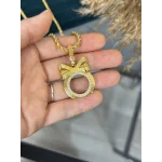 Çeyrek Kasalı Burgu Zincirli Fiyonk Kolye (60 cm)