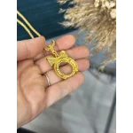 Çeyrek Kasalı Burgu Zincirli Fiyonk Kolye (60 cm)