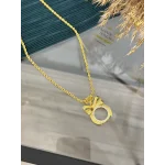 Çeyreklik Geniş Hasır Kulplu Burgu Zincir Fiyonk Kolye (60 cm)