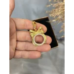 Çeyreklik Çerçeveli Fiyonk Kolye Ucu