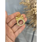 Çeyreklik Çerçeveli Hasır Kulp Fiyonk Kolye Ucu