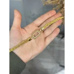 Gram Altınlık Çift Sıra Burgu Bileklik (seri 2)