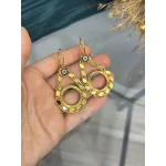 Çeyreklik Taşsız Nazarlı Arpa Küpe