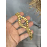 Çeyreklik Taşsız Çift Sıra Sade Arpa Bileklik (16+3 cm)