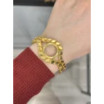 Çeyreklik Taşsız Çift Sıra Sade Arpa Bileklik (16+3 cm)