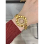 Çeyreklik Taşlı Sade Çift Sıra Arpa Bileklik (16+3 cm)