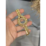 Çeyreklik Taşlı Sade Çift Sıra Arpa Bileklik (16+3 cm)