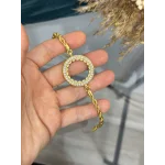 Çeyrek,Yarım ve Tam Altınlık Y Kolye-Yarımlık Bileklik Kombini