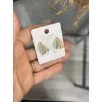 XP Tek Delikle Yapraklı Üçlü Görünüm Küpe (Çelik)