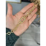 Gram Altınlık Oval Zincirli Bileklik (18+2 cm)