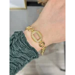 Oval Gram Altınlık Oval Zincirli Bileklik (18+2 cm)