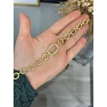 Oval Gram Altınlık Oval Zincirli Bileklik (18+2 cm)