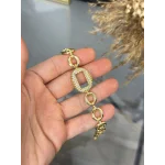 Oval Gram Altınlık Oval Zincirli Bileklik (18+2 cm)