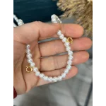 Üçü Bir Yerde Klipsli İncili Kolye (60 cm)