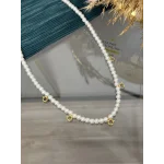 Beşi Bir Yerde Klipsli İncili Kolye (60 cm)