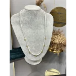 Yedisi Bir Yerde Klipsli İncili Kolye (60 cm)