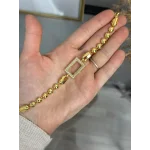 Gram Altınlık Dikdörtgen Topçuklu Bileklik