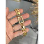 Gram Altınlık Dikdörtgen Geniş Samanyolu Bileklik