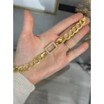 Gram Altınlık Dikdörtgen Geniş Samanyolu Bileklik