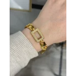 Gram Altınlık Dikdörtgen Geniş Samanyolu Bileklik