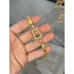 Gram Altınlık İşlemeli Çerçeve Arpa Bileklik (17+3 cm)
