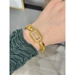 Gram Altınlık İşlemeli Çerçeve Samanyolu Bileklik (17+3 cm)