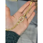 Oval Gramlık Nazarlı Zincir Bileklik