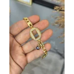 Oval Gramlık Nazarlı Zincir Bileklik