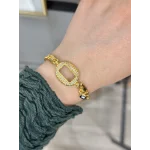 Oval Gramlık Nazarlı Zincir Bileklik