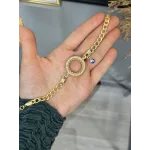 Çeyreklik Nazarlı Zincir Bileklik