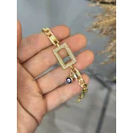 Gram Altınlık Nazarlı Zincir Bileklik