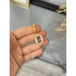 Oval Gramlık Nazarlı Kolye Ucu
