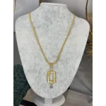 5 Gramlik Yarım Taşlı Burgu Kolye (60 cm)