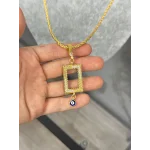 5 Gramlik Yarım Taşlı Burgu Kolye (60 cm)