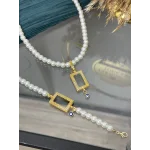 5 Gramlık Yarım Taşlı Nazarlı İnci Set (Kolye 50 cm)