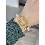 5 Gramlık Yarım Taşlı Nazarlı İnci Set (Kolye 50 cm)