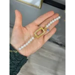 5 Gramlık Yarım Taşlı Nazarlı İnci Set (Kolye 50 cm)