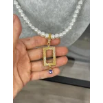 5 Gramlık Yarım Taşlı İnci Kolye (50 cm)