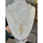 5 Gramlık Yarım Taşlı İnci Kolye (50 cm)