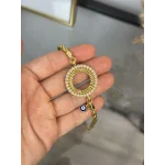 Çeyreklik Çiçek Model Burgu Bileklik (17+3 cm)