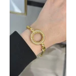 Çeyreklik Tek Sıra Taşlı Burgu Bileklik (17+3 cm)