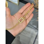 Gram Altınlık Yaprak İşlemeli Kalpli Burgu Bileklik (17+3 cm)