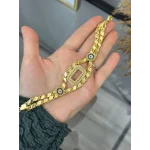 Gram Altınlık Çift Sıra Nazarlı Arpa Bileklik