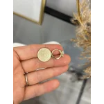 Çelik XP Marka Taşlı Çiçek Halka Çocuk Küpesi